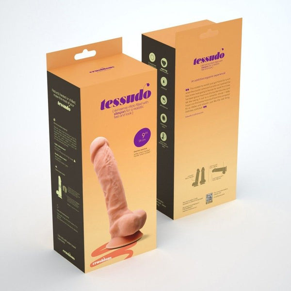 Godemichet à ventouse incliné - Tessudo 24cm Beige - Crushious