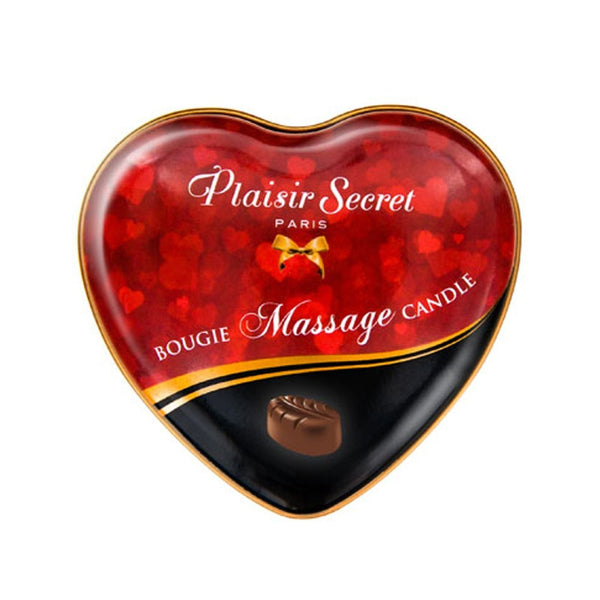 Bougie de Massage Chocolat  Cœur - Plaisir Secret 35mL