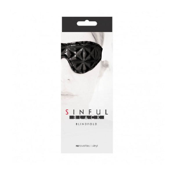 Sinful Masque Blindfold NS Novelties vinyl - Noir