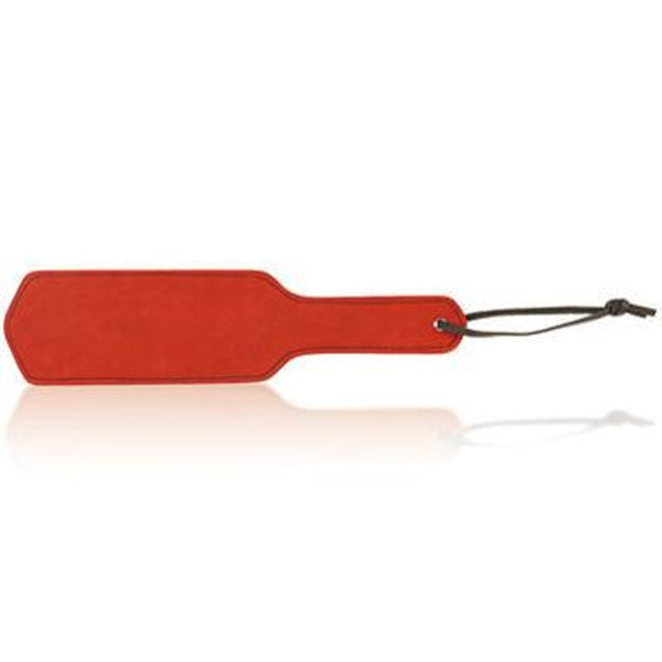 Tapette en cuir noir et velours rouge - Fouet tapette
