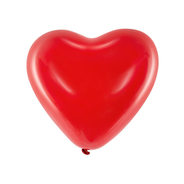 10 Ballons rouges en forme de coeur