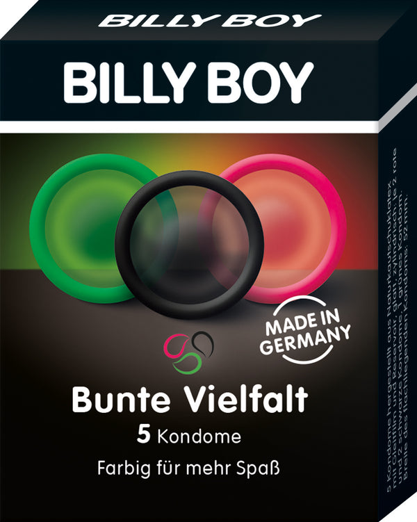 5 Préservatifs Billy Boy Colorés