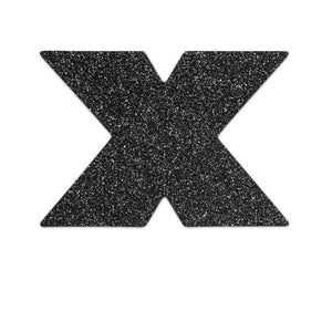 Nippies Croix Cross Bijoux Indiscrets Flash - Noir Pailleté