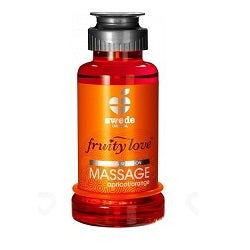 lotion de massage Fruity Love comestible chauffante abricot orange