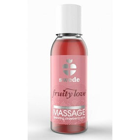 Huile de massage comestible chauffante Fruity Love fraise vin pétillant