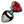 Charger l&#39;image dans la galerie, Rosebud aluminium avec diamant rouge en forme de coeur taille S de Toyz4lovers
