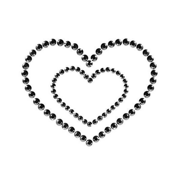 Bijoux de seins coeurs noirs Mimi Bijoux Indiscrets