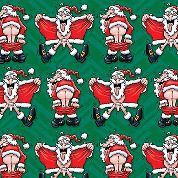 Papier d'emballage cadeau Père Noël