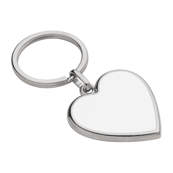 Porte clé personnalisable en forme de coeur