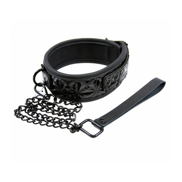 Collier Laisse Sinful de NS Novelties vinyl - Noir