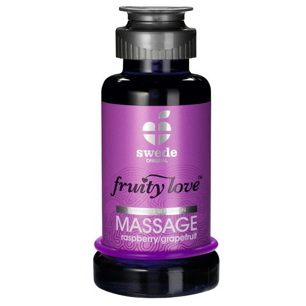 Lotion de massage comestible chauffante Fruity Love de Swede Framboise Pamplemouse 100ml